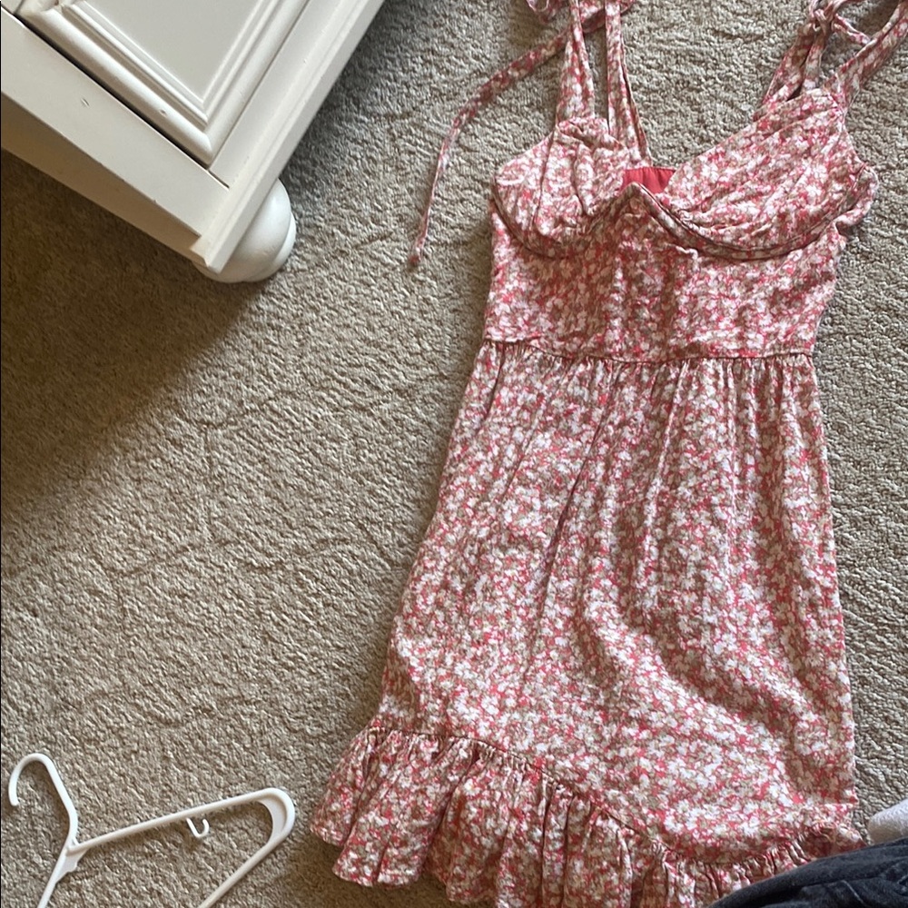Floral Pink Sleeveless Dress